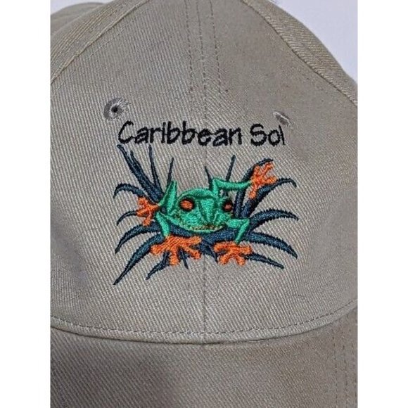 Caribbean Sol Tree‎ Frog Orlando Adjustable 100% Cotton Baseball Cap Hat Tan - Picture 2 of 5